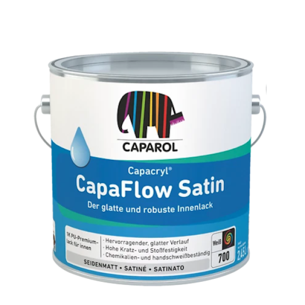 caparol caparol - capacryl capaflow satin smalto base bianco 2,45 lt - foto 1