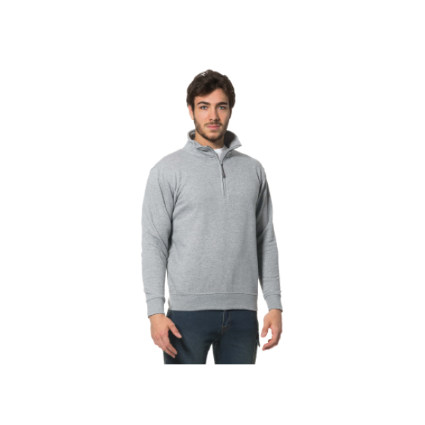 felpa tecnica grigia logica professional taglia xl con zip corta per lavoro