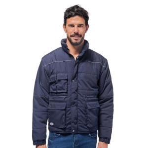 Giacca antifreddo policotone blu  maniche staccabili taglia m