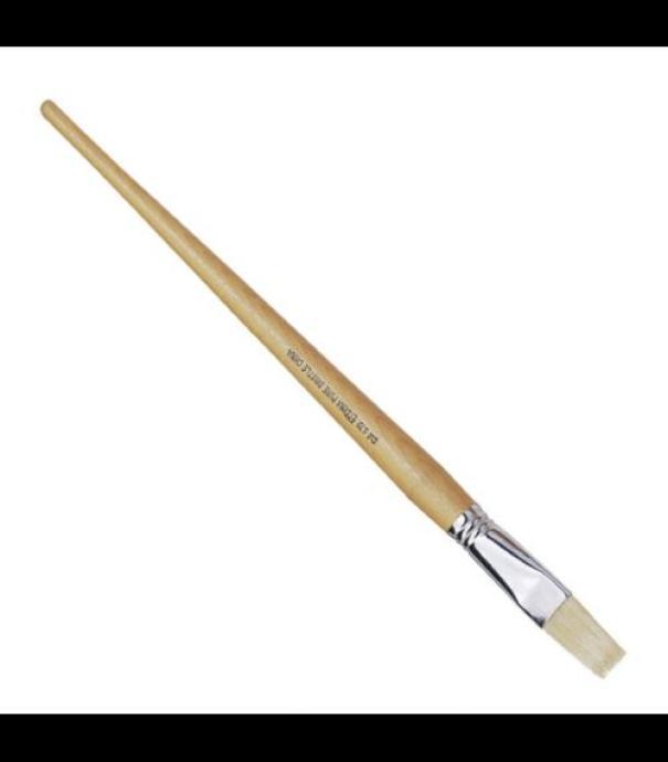 pennello piatto con setola naturale e manico lungo per verniciature professionali