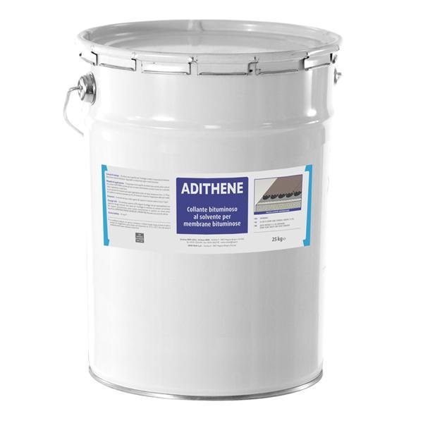 collante bituminoso a freddo in latta da 25 kg Imper Italia SPA Adithene per membrane impermeabilizzanti nero