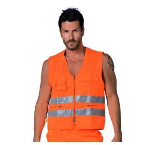 Logica – gilet multitasche alta visibilità 840hv classe 2 – arancio tg. m