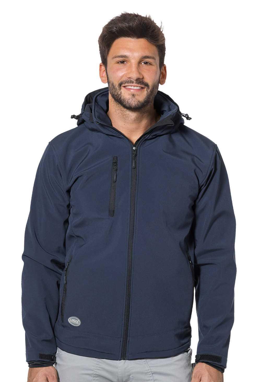 logica professional logica – giacca soft-shell 4 stagioni blu navy impermeabile e traspirante tg. s - foto 1