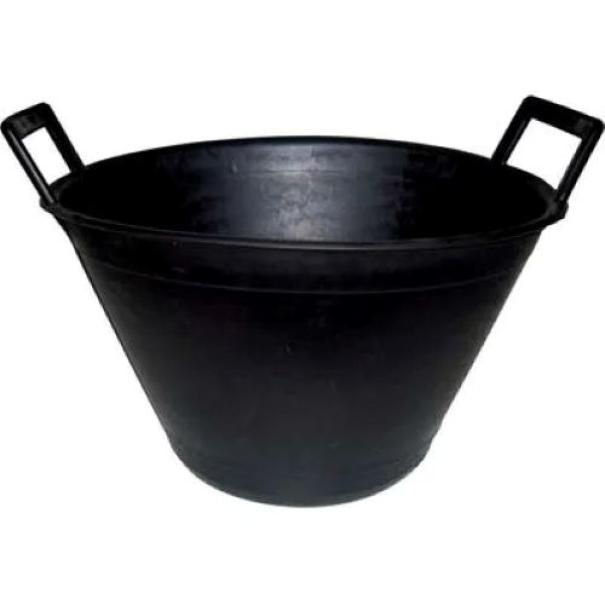 Secchio per muratore in PVC nero con doppio manico DFL professionale resistente