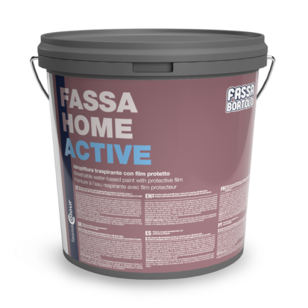 Secchio di idropittura traspirante Fassa Home Active 5 litri per interni bianco