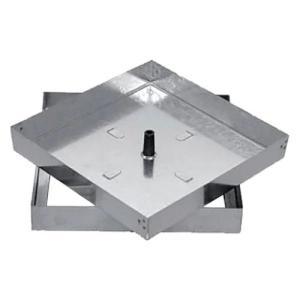 Sigillo zincato  quadro con telaio 43x43 cm h 5 cm chiusura centrale