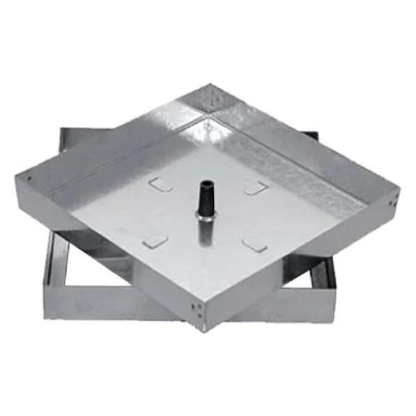 sigillo zincato quadro con telaio per chiusura pozzetto 43x43 cm dfl
