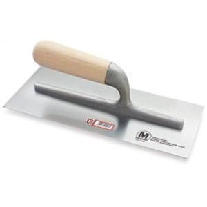 Frattazzo inox manico legno 28x12 centimetri 25153228w