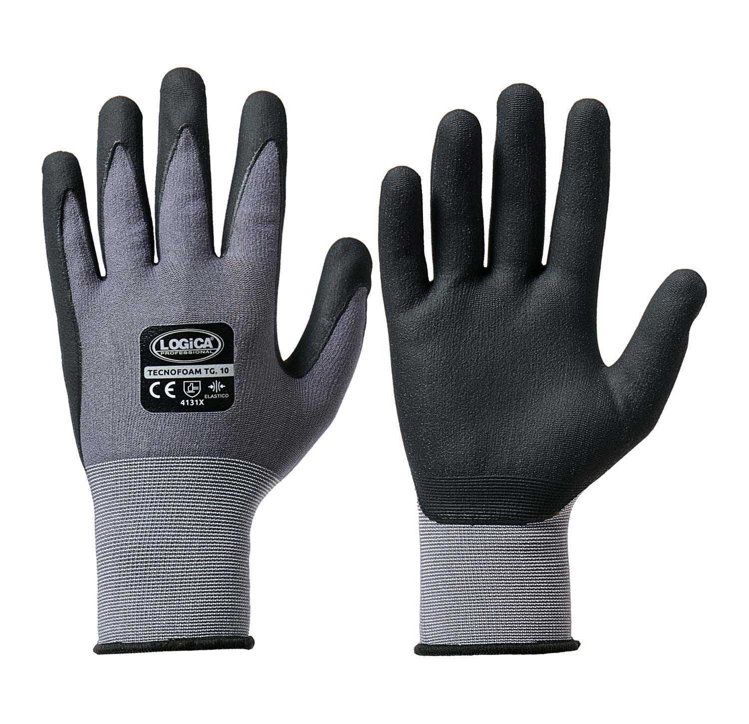 logica professional guanto poliestere spalmato foam nitrile nero tg.11 cod.tecnofoam-11 - foto 1
