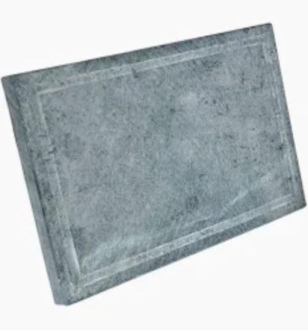 Lastra di ricambio in pietra naturale per bistecchiera misura 20x30 cm spessore 2 cm