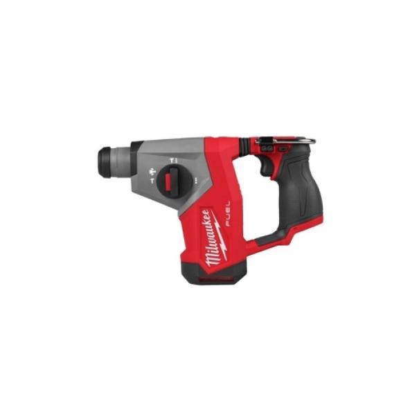 tassellatore compatto sds plus 16 mm milwaukee m12 fuel vista laterale su sfondo bianco
