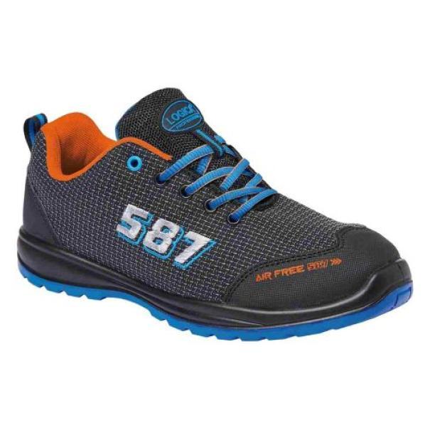 Scarpa antinfortunistica S3L FO SR Logica Professional Giacarta taglia 46 vista laterale colore blu e arancione
