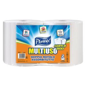 Carta multiuso pura cellulosa phoenix doppio rotolo assorbente 2 veli prezzo a rotolo