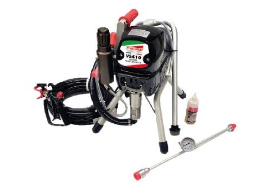 pompa airless professionale Val Spray Bergamo VS410 completa di tubo pistola ugello e manometro per pitture e verniciature