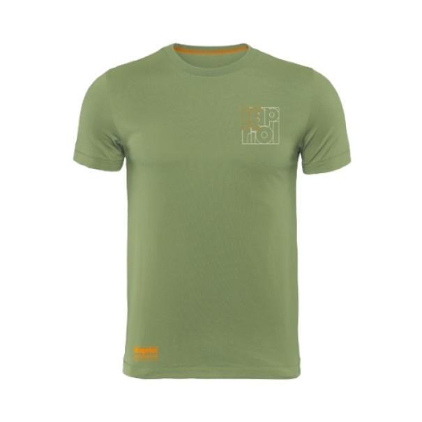 T shirt verde Kapriol in cotone taglia M ergonomica per lavoro e tempo libero T shirt verde Kapriol in cotone ergonomica per lavoro taglia M vista frontale