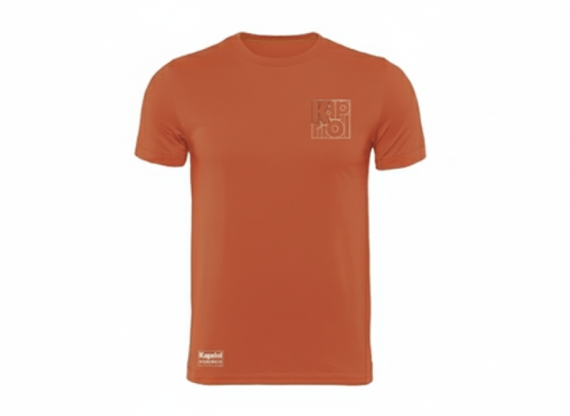 T shirt tecnica Kapriol Enjoy rossa taglia L vista frontale in cotone leggero