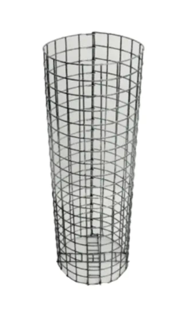 cestello metallico per calze filtranti vista frontale supporto robusto