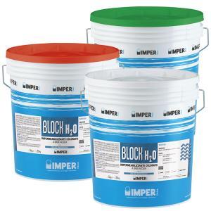 Imper - block h2o pasta elastomerica per impermeabilizzazioni bianco kg 5