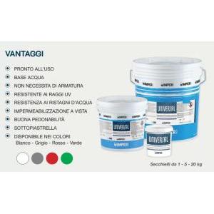 Imper - universal membrana liquida elasto-bituminosa impermilizzante bianco kg 20