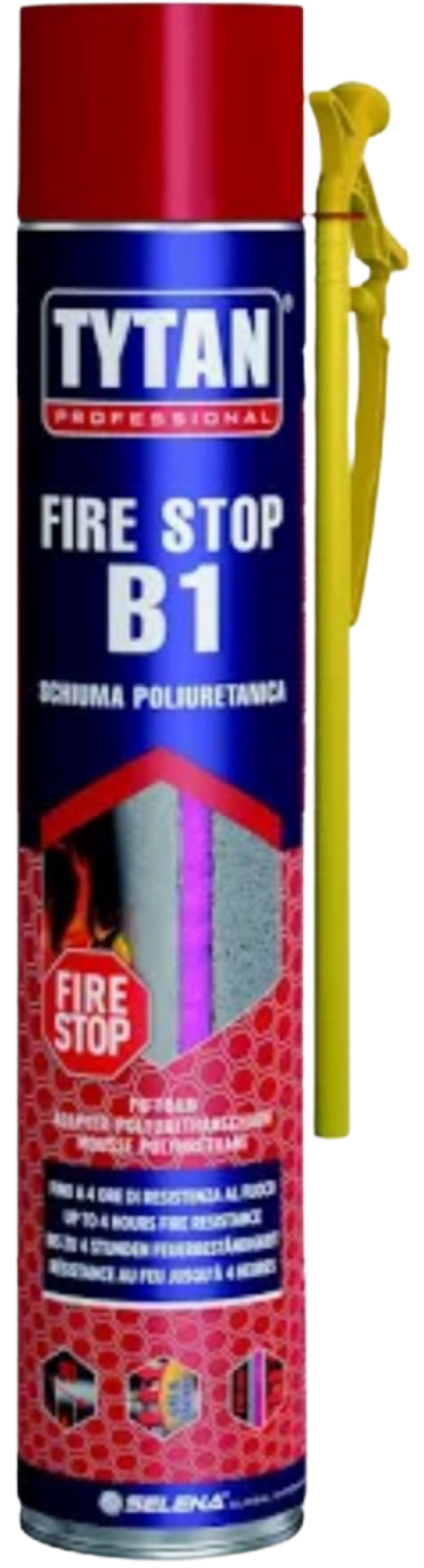 Schiuma poliuretanica antifiamma Selena Italia Tytan Fire Stop B1 750 ml per pistola uso edilizia professionale