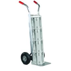 - carrello in alluminio paint light maniglie rosse per latte e fustini