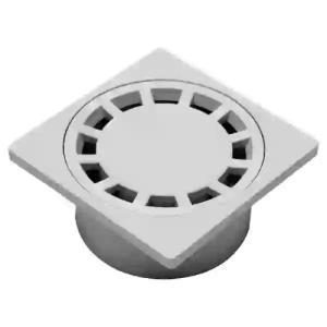 Chiusino sifonato quadrato 20x20 grigio per scarico acque