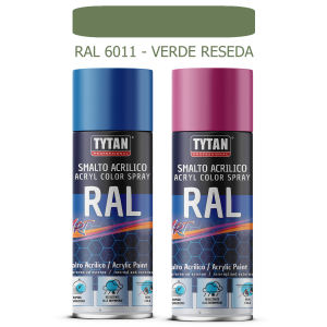 Tytan - smalto acrilico art spray rapida essicazione 400 ml ral 6011 verde reseda