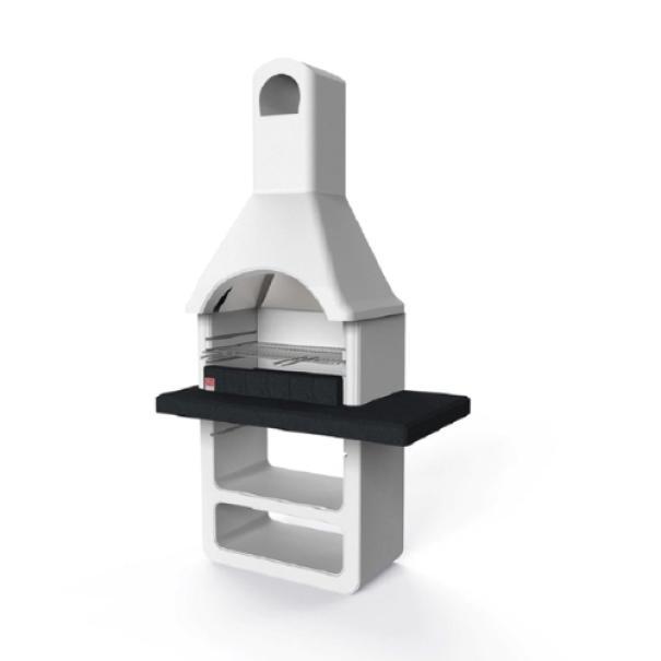 Barbecue in calcestruzzo Maribor per esterno con ripiani laterali e struttura solida