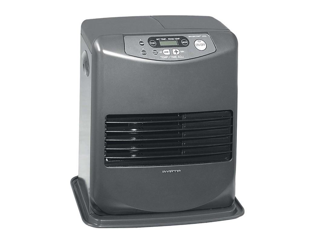 stufa elettronica ventilata portatile grigia per riscaldamento ambienti