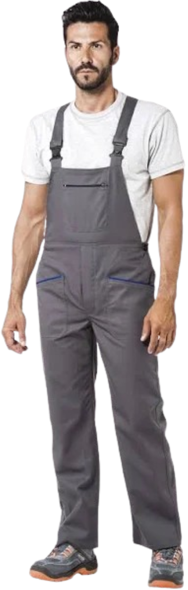 Salopette imbianchino grigia polycotone taglia L Logica Professional indossata da uomo