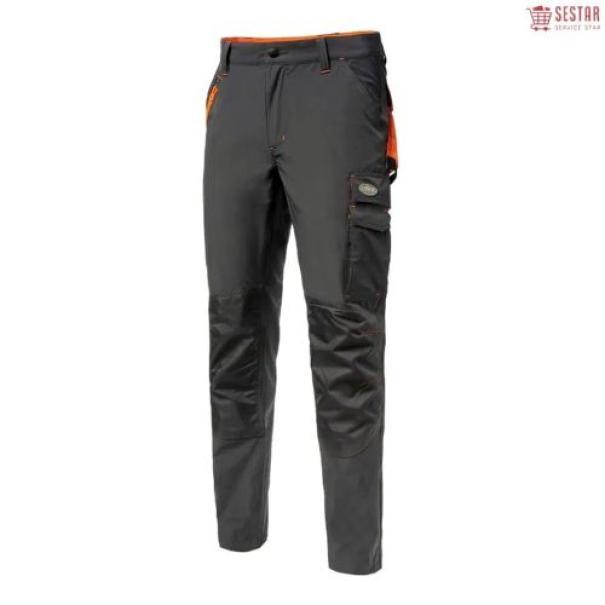 Pantalone tecnico da lavoro Logica Professional colore grigio arancio taglia 3XL per edilizia e manutenzione