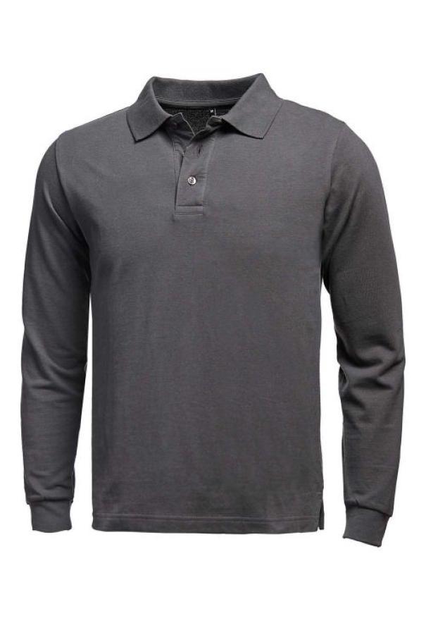 Polo manica lunga in cotone grigio piombo Logica Professional XL vestibilitu00e0 tecnica