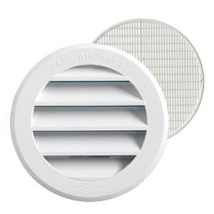Griglia aerazione incasso in abs diametro 77 mm bianca  per ventilazione