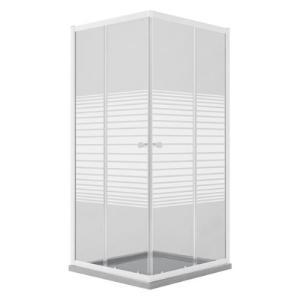 Box doccia vetro serigrafato due porte scorrevoli 70x90 cm h185 fluxi