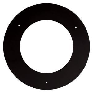 Rosone circolare in acciaio nero spessore 2 mm diametro 12 cm per impianti tecnici