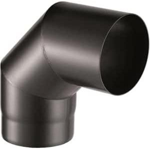 Raccordo gomito acciaio nero  spessore 2 mm diametro 12 cm per stufe a legna
