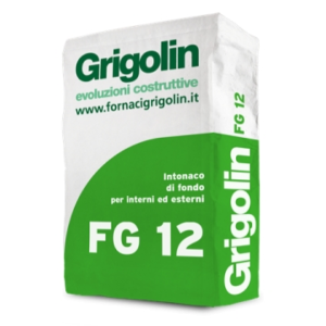 Intonaco premiscelato fornaci calce grigolin fg12 25 kg per interni ed esterni