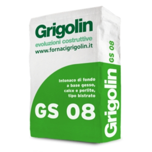 Intonaco base gesso grigolin gs08 25 kg fornaci calce grigolin confezione