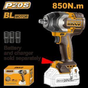 Avvitatore ad impulsi a batteria 20v 850nm  ingco brushless solo corpo
