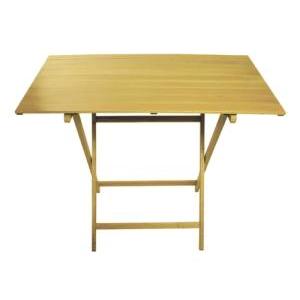 Tavolo pieghevole legno verniciato uso esterno dimensioni 60x100 cm naturale