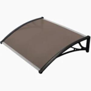 Pensilina in policarbonato marrone fumé 100x150 cm  protezione ingressi