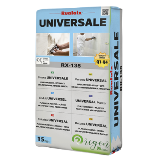 stucco universale bulova rualaix rx135 15 kg in polvere presa rapida multifunzione stucco universale in polvere multifunzione bulova rualaix rx135 confezione da 15 kg per rasature e riparazioni cartongesso intonaco superfici interne