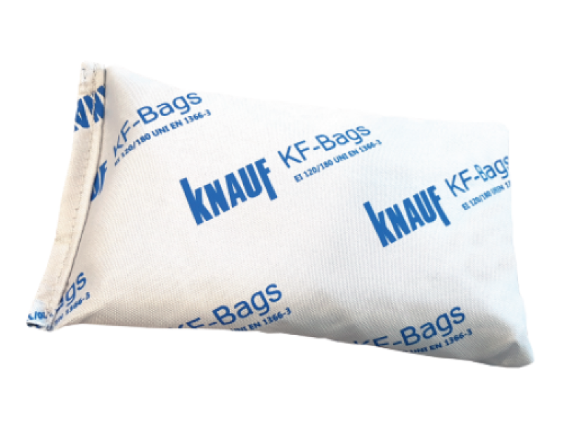 cuscino antifuoco knauf f-bag per sigillatura canaline portacavi bianco 200x200 mm