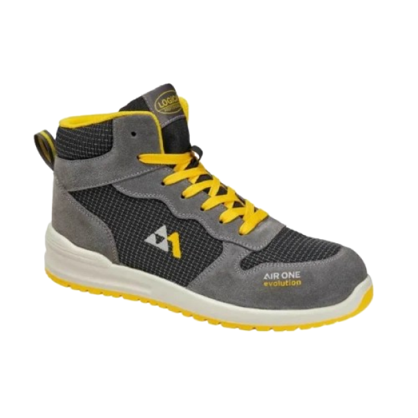 scarpa antinfortunistica alta logica professional air one evolution s3 grigia taglia 43 scarpa antinfortunistica alta logica professional air one evolution s3 grigia taglia 43 su fondo bianco