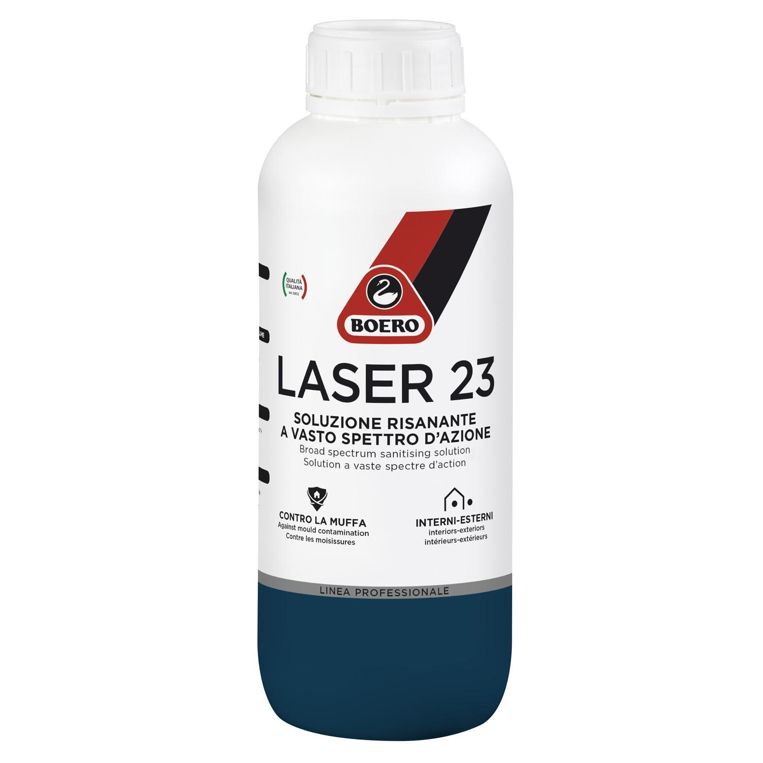 bottiglia spray Boero Laser 23 detergente antimuffa sanificante 0,5 litri per interni ed esterni