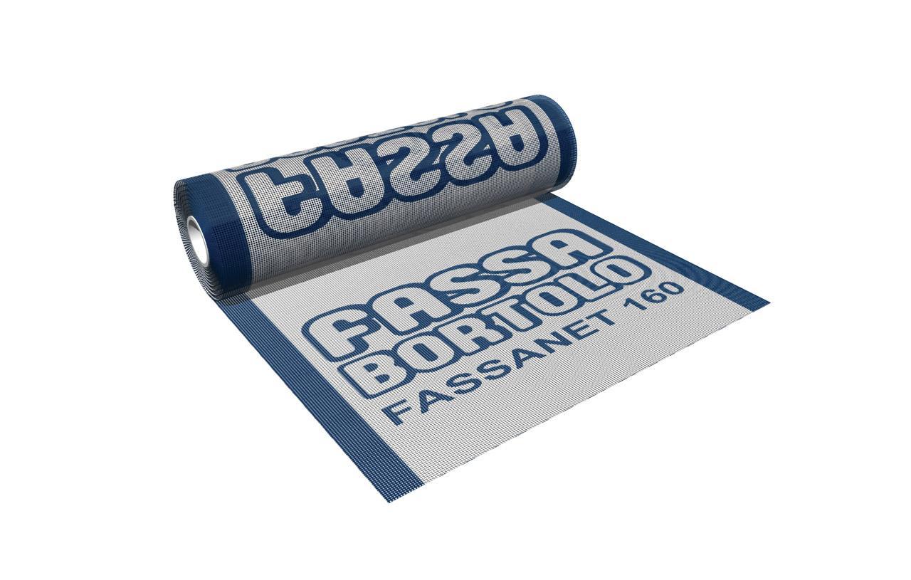 rete armatura in fibra di vetro fassa bortolo fassanet 160 grammi per isolamento e rasatura intonaco bianca rotolo 50 metri