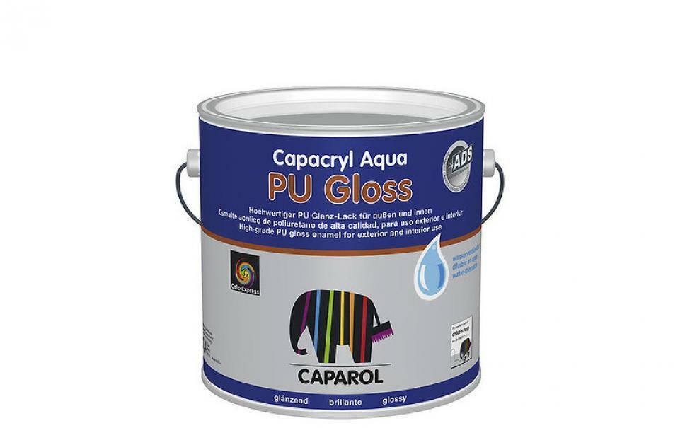 caparol caparol - capacryl aqua pu gloss bianco 0,750 litri smalto lucido a base acqua - foto 1