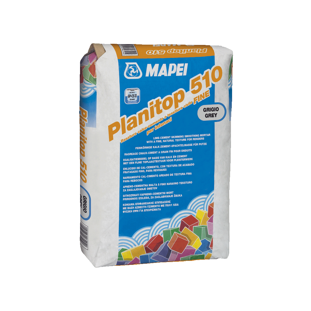 Rasatura civile fine Mapei Planitop 510 sacco 25 kg per intonaci interni ed esterni bianco