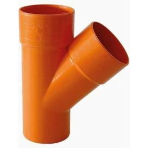 Raccordo pvc arancio a y 45 gradi  per fognatura