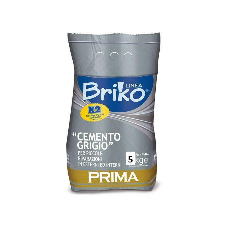 Sacco cemento grigio Prima Briko K2 5 kg per riparazioni interne ed esterne confezione originale